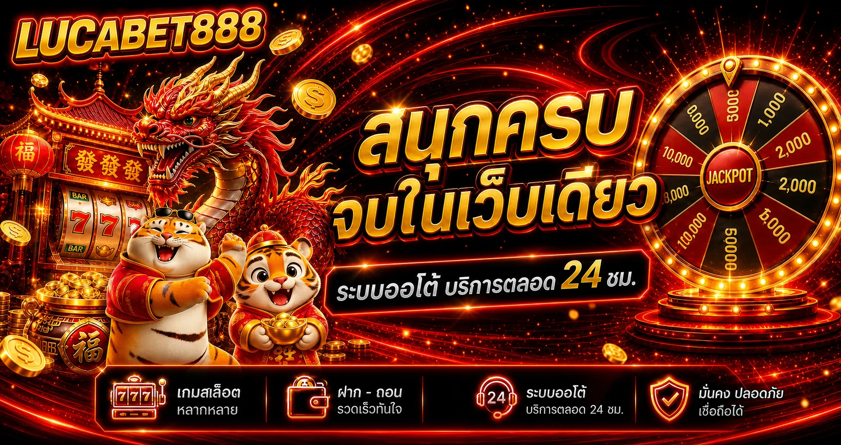 LUCABET888 ทางเข้าเว็บตรงพร้อมสล็อตและแจ็กพอต